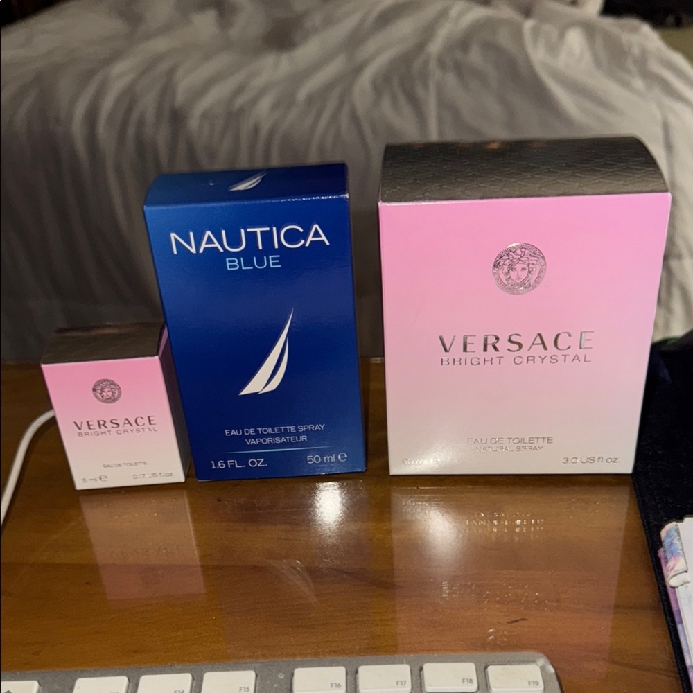 Versace and Nautica Fragrance Boxes